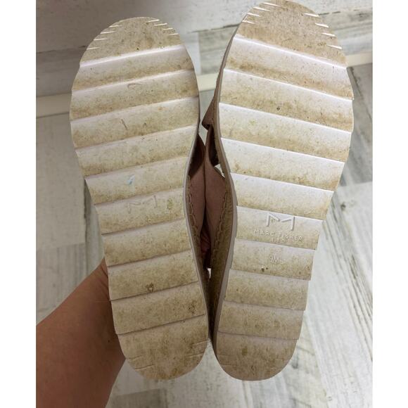 Marc Fisher women size 9 pink pella suede sling back espadrille sandal shoe - Picture 7 of 8